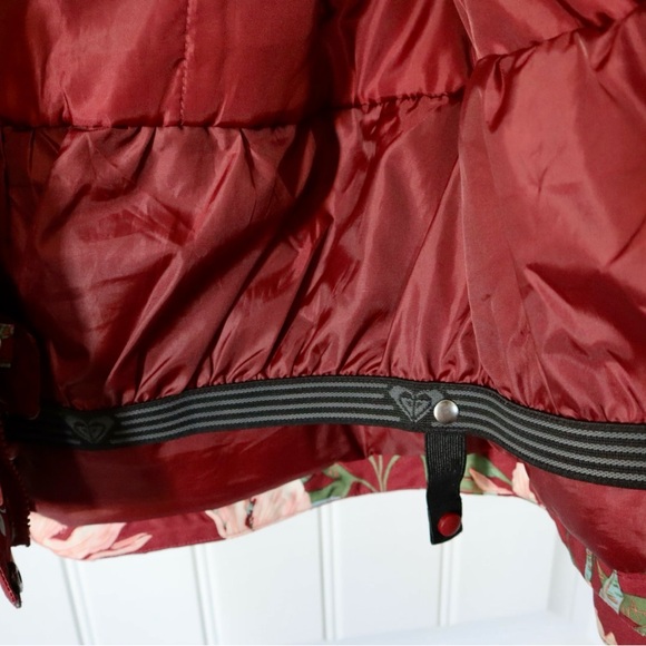 ROXY Jetty Women’s Snow Jacket XL - Oxblood Red Tropical Day - Picture 7 of 8